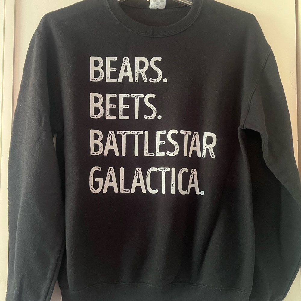 Black Graphic Pullover- The Office